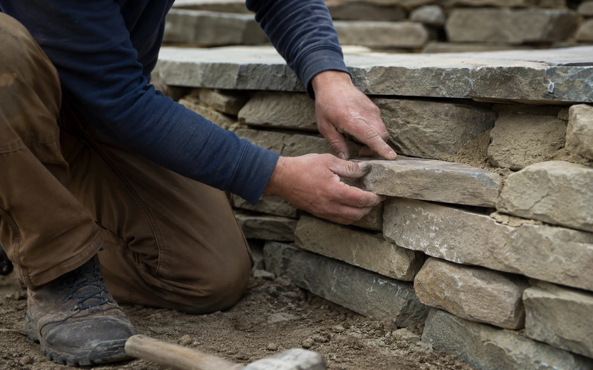 Stone wall installation contractor